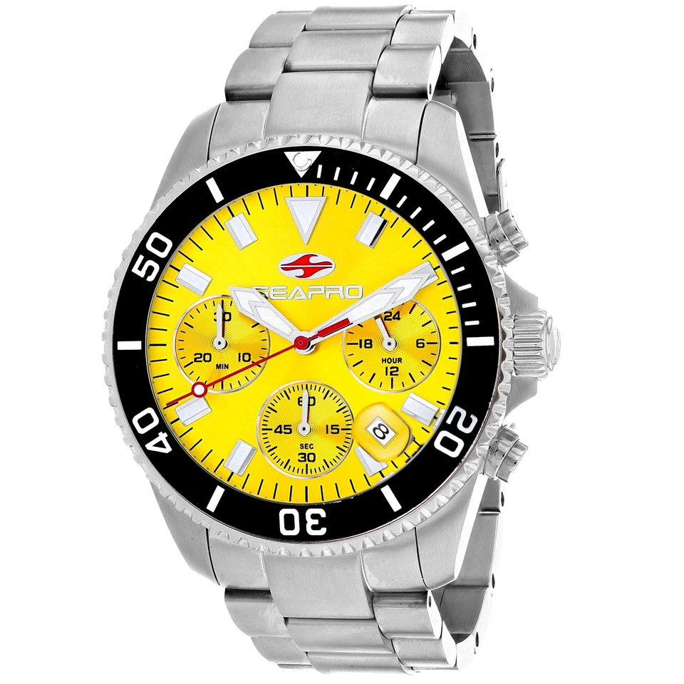 Seapro Men's Scuba 200 Chrono Yellow Dial Watch - SP4354 - Image 1 of 1