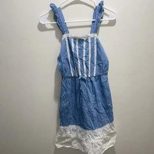 Matilda Jane Size 14 Joanna Gaines Barn Dance Tonight 4th Of July Blue Denim - Picture 1 of 9