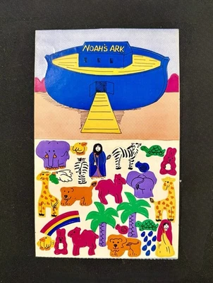 Vintage Sandylion Noah’s Ark Maxi Activity Sticker Sheet 1980’s Rare/HTF - Image 1 of 2