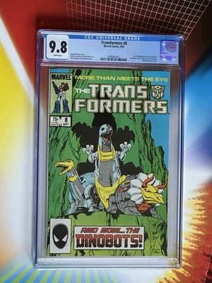 Marvel Comics Transformers #8 CGC 9.8 NM/MT WP 1st Dinobots Grimlock Swoop 1985 - Image 1 of 4