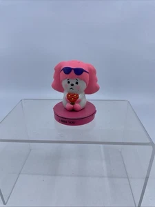 "I Miss You" Vintage Poochie Stamper 1983 rosa mit Sonnenbrille selten - Bild 1 von 7