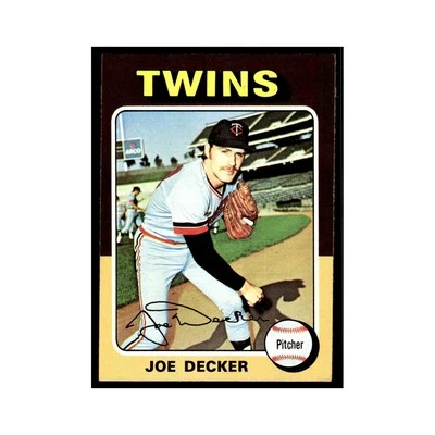 Joe Decker 1975 Topps #102 Minnesota Twins Baseball Card EX - Image 1 of 3