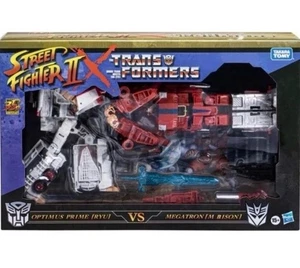 Transformers Street Fighter II x Optimus Prime Ryu vs Megatron M. Bison - Picture 1 of 6