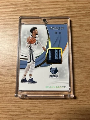 Dillon Brooks 2018-19 Immaculate Collection Gold Patch /10 Game Worn SW-DBK NBA - Image 1 of 2