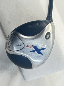 LH Callaway X Hot 3w Fairway Wood 15 Degrees Graphite Fujikura Stiff Flex 43" - Picture 1 of 6