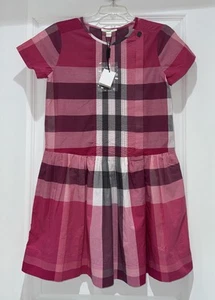 Authentic NWT Burberry Girls’ Cotton Dress W/Pockets - Size 12y - Picture 1 of 7