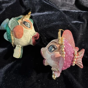 Katherine’s Collection Kissing Fish Green And Pink Tiara Lot Of 2 - Bild 1 von 9