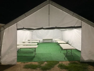 20x30 Canopy 150.$ Artificial Grass 150$ Price Goes Up If Not Riverside Area. - Image 1 of 3