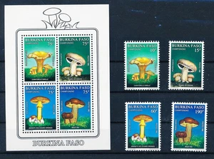 LS63335 Burkina Faso 1990 fungi plants mushrooms fine lot MNH - Picture 1 of 1