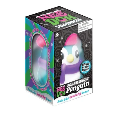 Schylling NeeDoh Polar Glow Penguin - Sensory Squeeze Toy - Assorted Colors