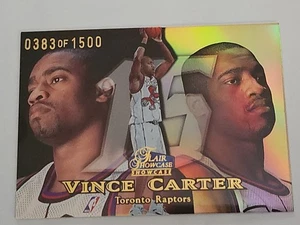 VINCE CARTER 383/1500 1998-99 Row 1 Flair Showcase HOF Rookie RC Card #25  - Picture 1 of 14