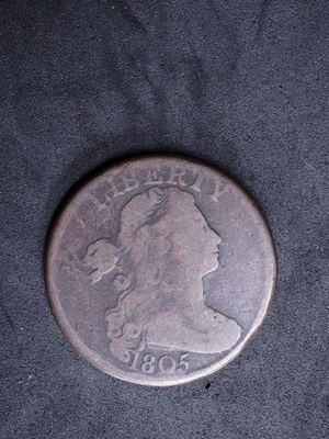 1805 Busto drapeado centavo grande 1c original moeda em perfeito estado dos EUA cc3 - Imagem 1 de 4