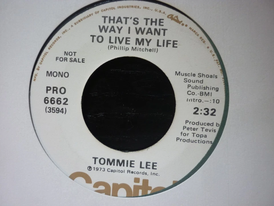 tommie lee thats the way i want..wdj capitol usa 45 orig northern soul - Image 1 of 1