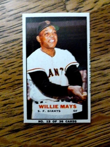 63 Bazooka #12 Willie Mays SF Giants baseball cards/ Ex/ very rare - Bild 1 von 7