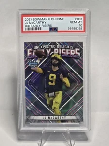 JJ MCCARTHY PSA 10 BOWMAN U CHROME 2023 U/D EARLY RISERS #ER3 ROOKIE CARD RC 🔥 - Picture 1 of 2