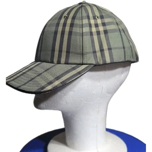 NEU BURBERRY CANVAS oliv KAROMUSTER BASEBALL KAPPE Large - Bild 1 von 5