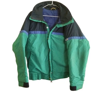 Vintage CB Sports Green Blue Colorblock Ski Jacket 80s 90s Retro Winter Coat XXL - Picture 1 of 14