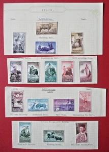 Spain 1960 to 1966 Postage Stamps on 10 Pages Espana Used Mounted Mint No Album - Picture 1 of 14