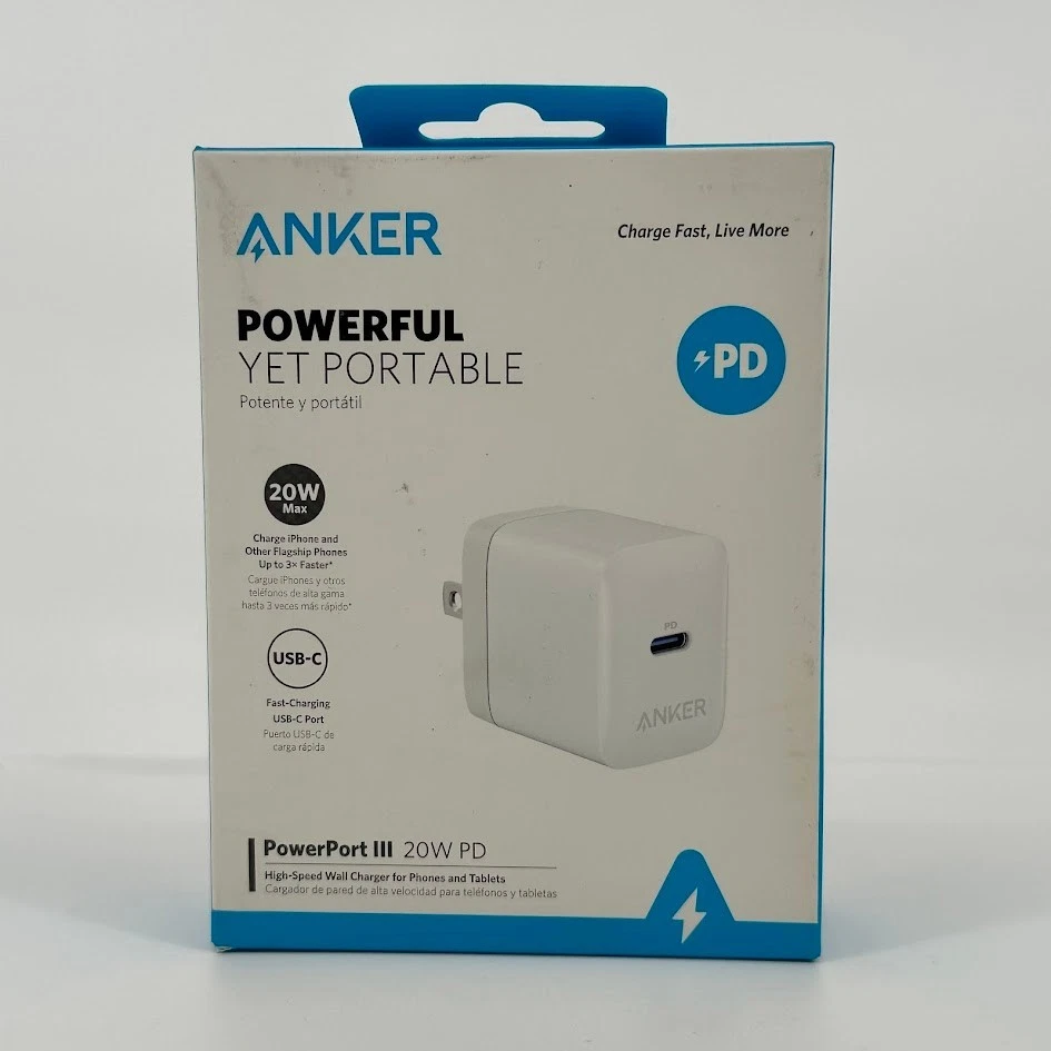 Anker Powerport III 20W PD USB-C Wall Charger - White