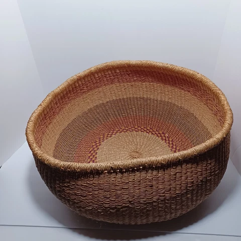 Large Round Woven Market Basket Cover