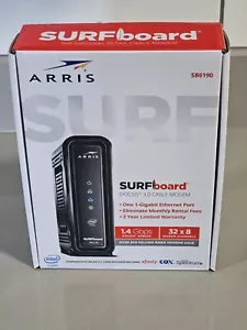ARRIS SURFboard SB6190 DOCSIS 3.0 32 x 8 Gigabit Cable Modem, Never Used, - Afbeelding 1 van 4