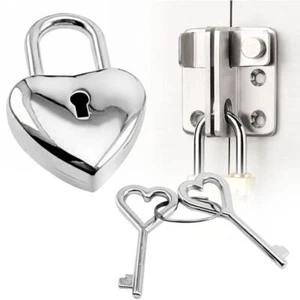 Herzform Gepäck Mini Vorhänge schloss Silber Koffer-Lock-Set - Bild 1 von 7