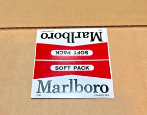 Calcomanías vintage de letrero de puerta de exhibición de cigarrillos Marlboro de tienda de tabaco de los años 80 - Imagen 1 de 1