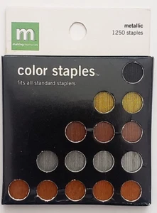 Making Memories METALLIC COLOR STAPLES - Standard Size - 1250 pcs - Picture 1 of 2