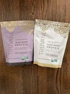 Truvani Organic Van & Unflavored Plant Based Protein Powder 20.95oz Exp: 01/26 - Picture 1 of 5