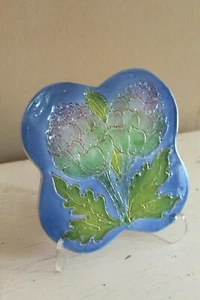 Majolica Italy Hand Made Pottery Ceramic Trivet Artichoke Motif 7 in Incised - Picture 1 of 7