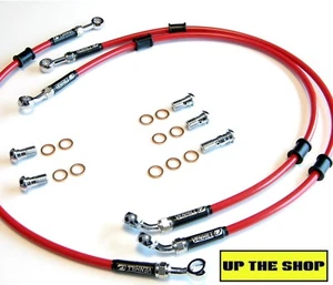 KAWASAKI ZX-9R 2003-04 VENHILL F&R s/steel braided brake line hoses Race - Picture 1 of 3
