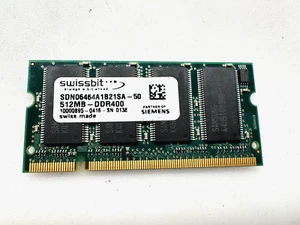 RAM SWISSBIT DDR 512MB SDN06464A1B21SA (1885N) - Picture 1 of 2