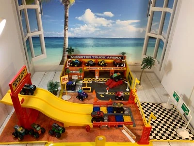 Micro Machines COMPLETE Monster Truck Tuff Trax Arena Playset - RARE - Image 1 of 4