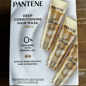 Pantene Miracle Rescue Deep Conditioning Hair Mask Treatment -8 oz Set of 3 New  - Picture 1 of 8