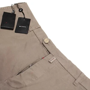 Kiton NWT Chinos / Cargo Pants Size 40 US Solid Tan / Brown Cotton Blend - Picture 1 of 17