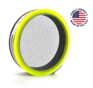 Filtro de aire de pantalla inoxidable amarillo neón Turbo-Guard SF 4" pulgadas para T3 T4 Garrett - Imagen 1 de 2