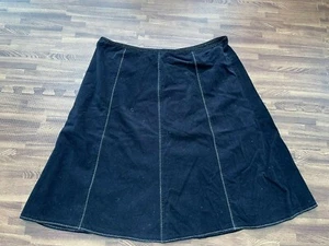 Casual Corner Annex Petite Women’s Skirt Navy Striped Size 12 - Picture 1 of 4