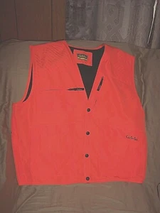 Mens Large Orange Bird Hunting Vest Safety Vest Game Bird Vest Wind Resistant - Picture 1 of 7
