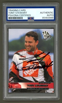 Tarjeta de pase de prensa firmada por Tony Stewart 2003 #31 (PSA) NASCAR Winston Cup automática Foto 1 de 2