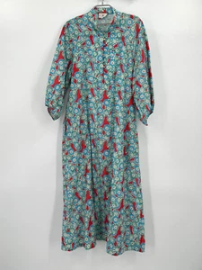 Tuckernuck Women's Floral Print Maxi Dress Kaftan Mandarin Collar sz M - Picture 1 of 9