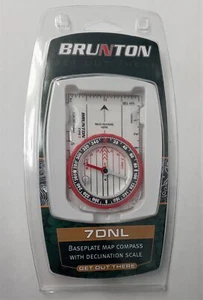 Brunton 7DNL brújula de mapa de placa base con escala de declinación - Imagen 1 de 6