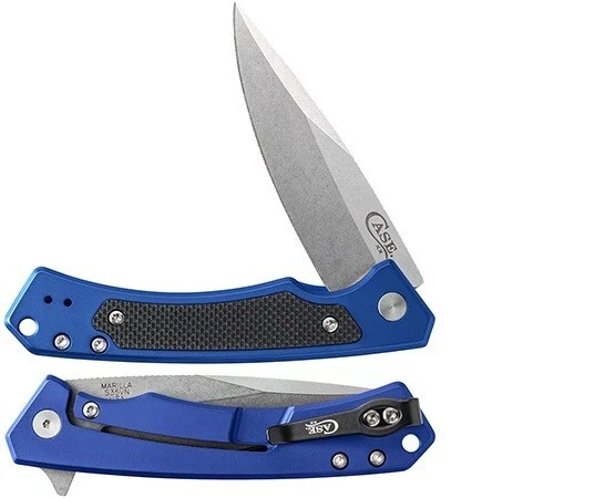 Case XX Cutlery Marilla Framelock Blue Folding Pocket Knife EDC - 25882
