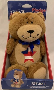 Giocattolo Parlante Elettronico Vintage 2002 KIDS II PLEDGE BEAR Pledge of Allegiance NUOVO - Foto 1 di 5
