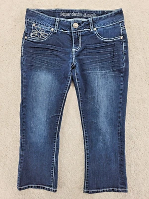 Vaqueros Paper Denim & Cloth Mujer 31-32 Cintura Bordados Tiro Bajo Mezcla Algodón Foto 1 de 4