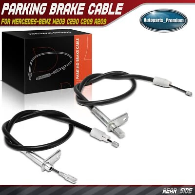 Cable de freno de estacionamiento lateral trasero 2 piezas para Mercedes-Benz W203 C230 C209 A209 CLK320 Foto 1 de 4