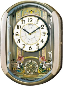 SEIKO RE567G Automaton clock with melody Pink Flower From Japan New - Picture 1 of 6