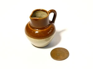 Antique Vintage Miniature Stoneware Jug 40mm tall - cute! DOLLS HOUSE or SAMPLE - Picture 1 of 8