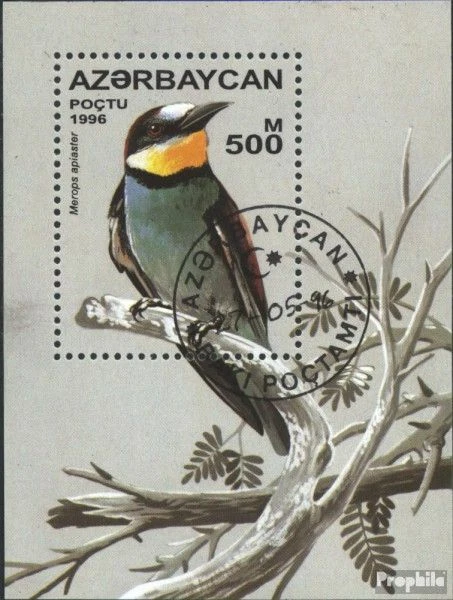 Azerbaiyán bloque 23 (edición completa) usado 1996 pájaros cantores Foto 1 de 1