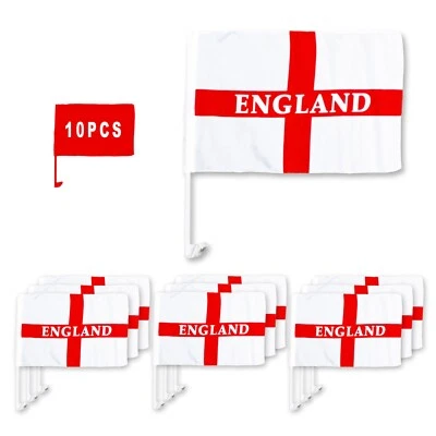 England Car Window Flag x 10 - FIFA Football World Cup St George's Day - Image 1 of 4