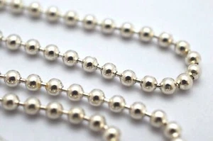 Taxco, Mexican. Sterling Silver 16" & 18" 2.5 mm Ball / Bead Chain Necklace. - Picture 1 of 1